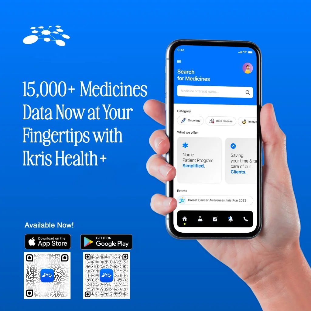 "Ikris Health+ app logo for global pharma access